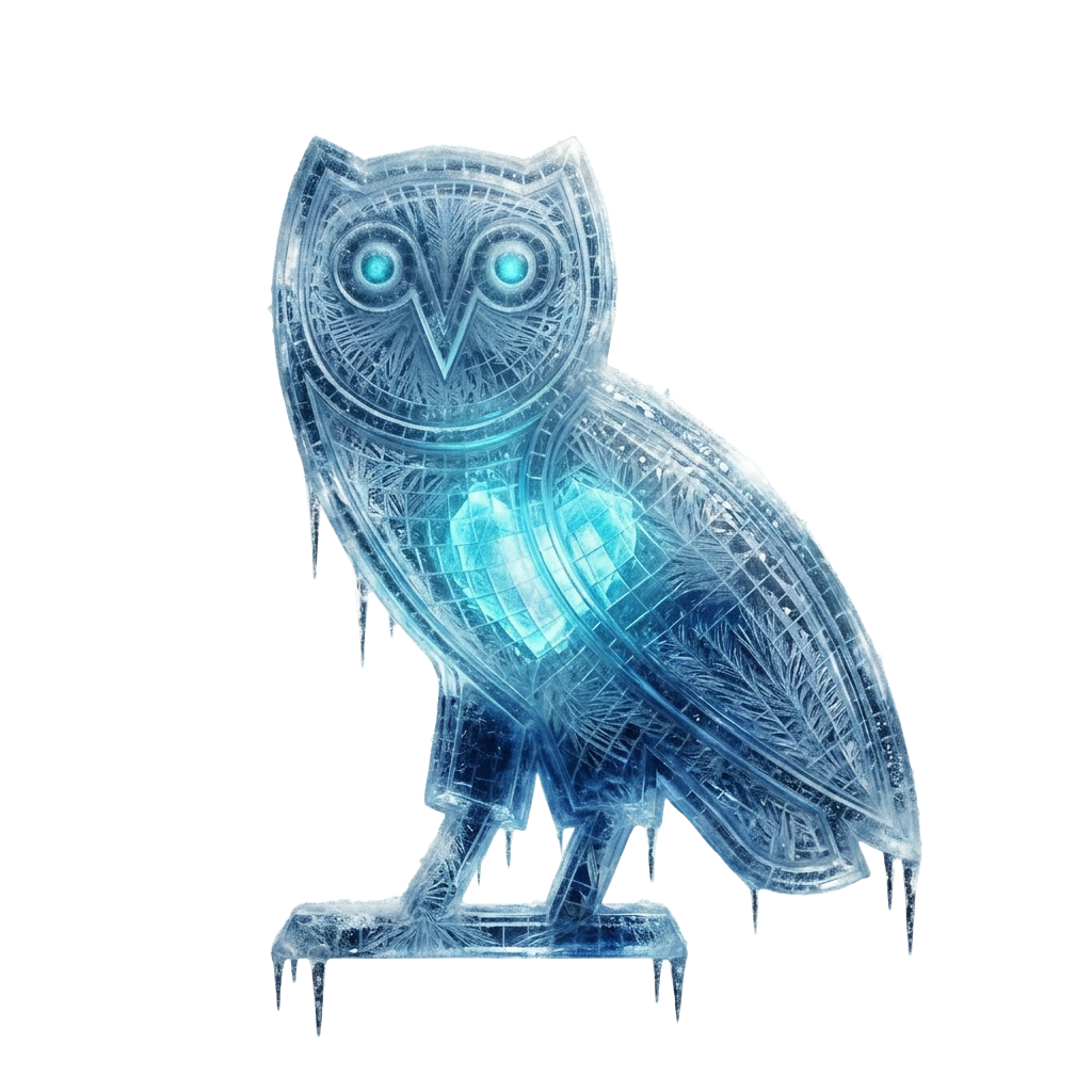 Frozen ice owl — Iceman Drake